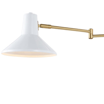 Hygge 16" Swing Arm Modern Midcentury Iron USB Charging Port LED Sconce - JONATHAN Y